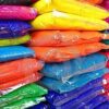 60 zakjes holi kleurenpoeder in 6 kleuren