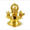 Kamakshi Ganesh en Kartikeya diya in koper