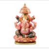 Majestueuze Giant Ganesha Idol in Rozenkwarts