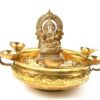 Ganesha Urli schaal met lamp in messing