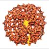 Rudraksha en rozenhouten kralen Meditatie cap