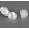Om Ganesha Haldi Kumkum-container in zilver - Set van 2